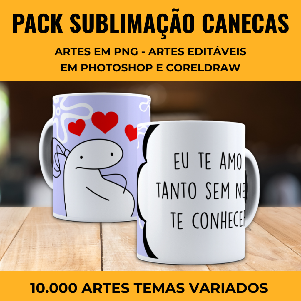 imagem de canecas com estampa por sublimação