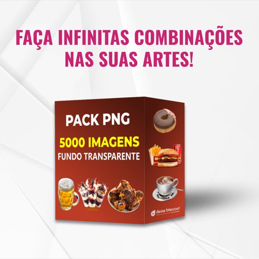 mockup do produto pack 5000 imagens fundo transparente nicho comida e bebida da loja portal dos infoprodutos