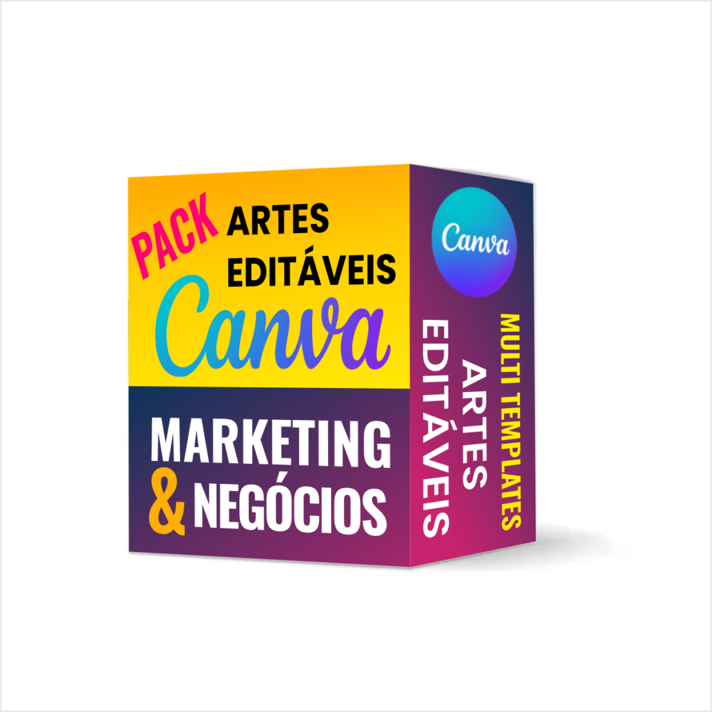 Kit de Templates Canva para Marketing e Negócios - artes editáveis + backgrounds em png